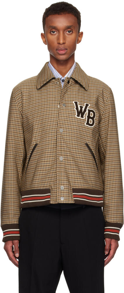 Wales Bonner Beige Homecoming Varsity Bomber Jacket Cover