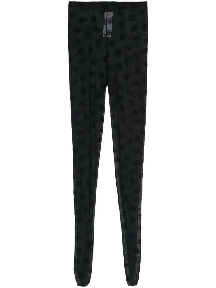 Margherita MACCAPANI high-waist mesh leggings - Black Cover