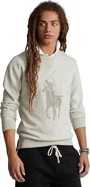 Polo Ralph Lauren Big Pony Double-Knit Sweatshirt (Light Sport Heather) Men's Clothing Cover