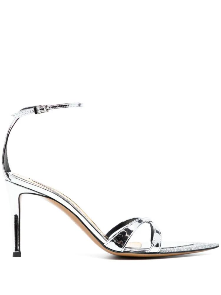 Alexandre Vauthier metallic-effect 85mm leather sandals Cover