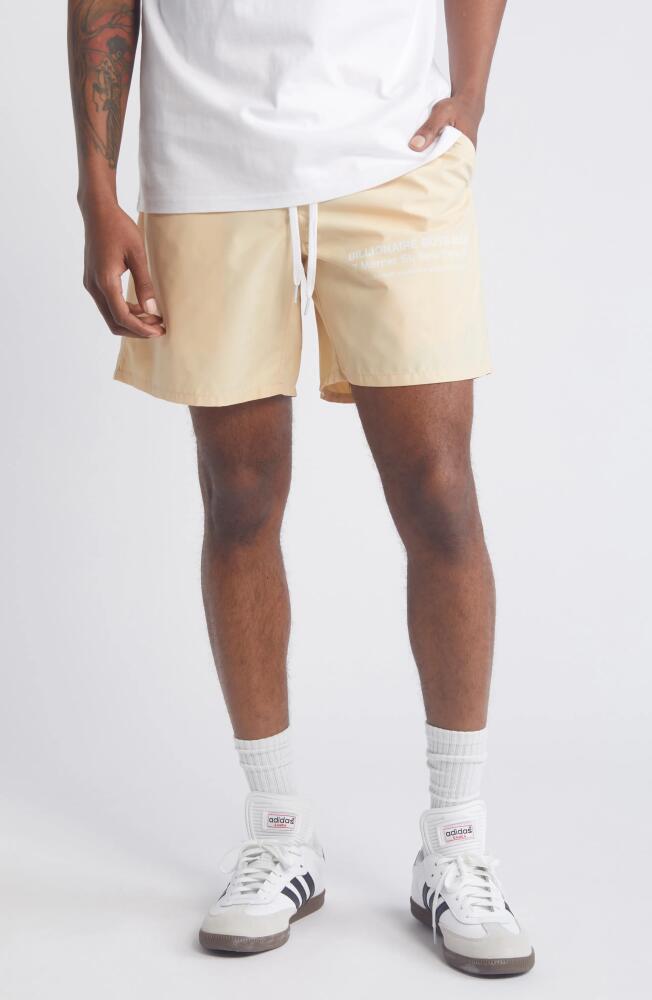 Billionaire Boys Club Mercer Drawstring Shorts in Beige Cover