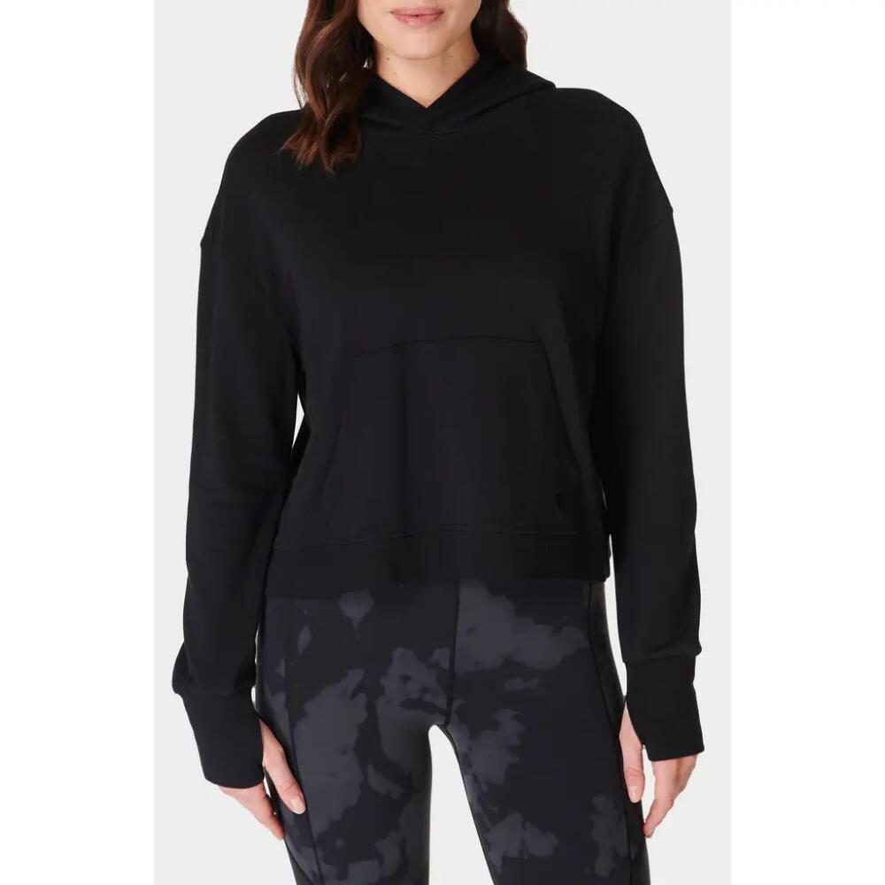 Sweaty Betty After Class Organic Cotton Blend Hoodie in Black Cover