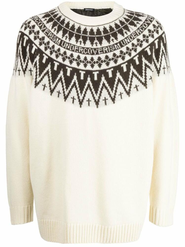 Undercoverism nordic-jacquard knit jumper - White Cover