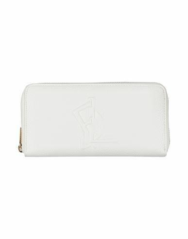 La Fille Des Fleurs Woman Wallet White Polyurethane Cover