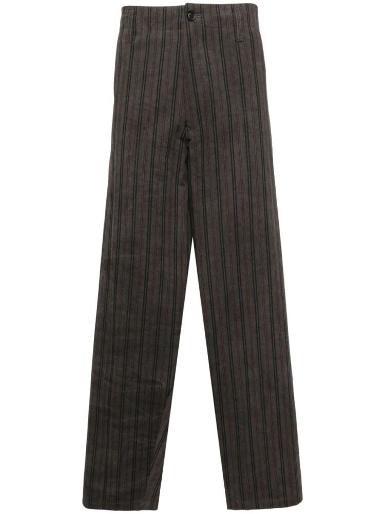 Yohji Yamamoto pigment-dyed trousers - Brown Cover