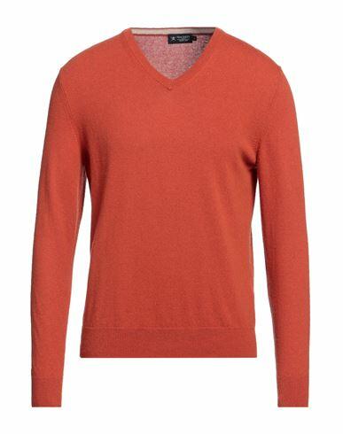 Hackett Man Sweater Orange Lambswool, Viscose, Polyamide, Cashmere Cover