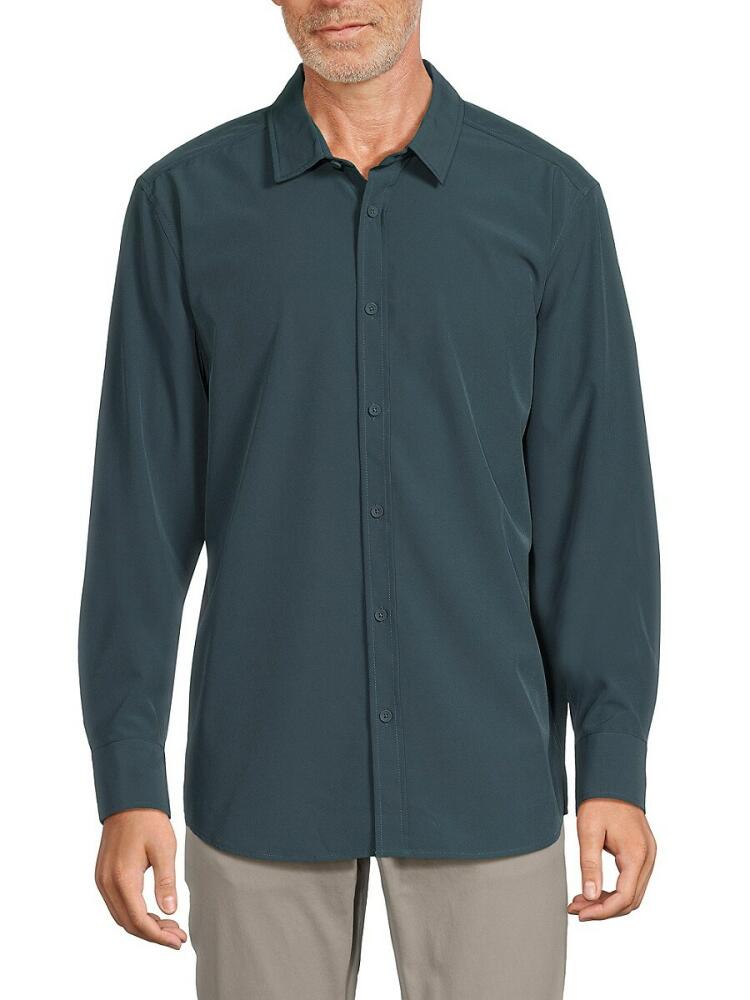 Kenneth Cole Men's Solid Shirt - Dark Teal Cover