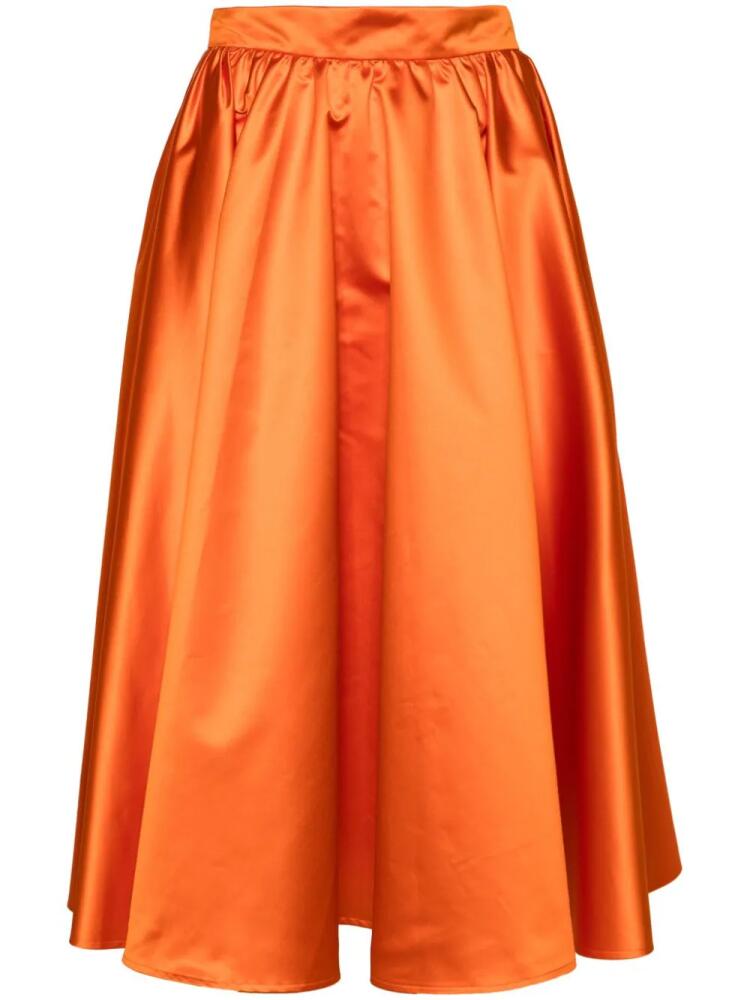 Patou satin flared midi skirt - Orange Cover