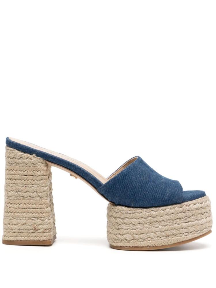 Dee Ocleppo Sunset 120mm platform denim espadrilles - Blue Cover