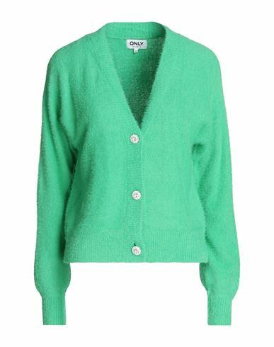 Only Woman Cardigan Green Nylon, Acrylic Cover