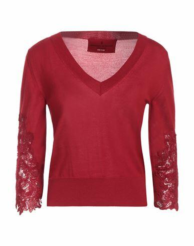 Ermanno Scervino Woman Sweater Red Cashmere, Cotton, Polyester, Mohair wool Cover