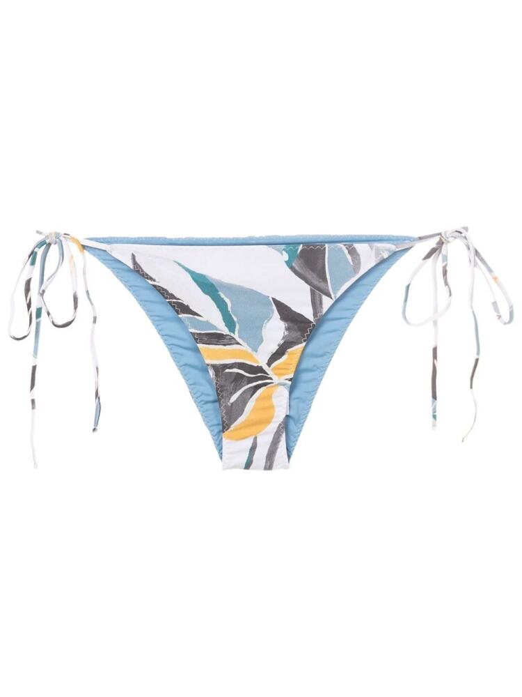 Clube Bossa leaf-print side-tie bikini-bottoms - Blue Cover