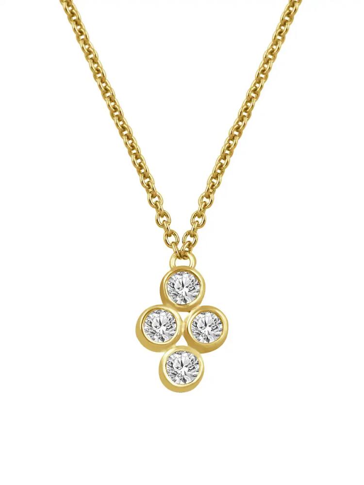 Verifine Women's Faye 18K Goldplated Sterling Silver & 0.15 TCW Diamond Necklace Cover