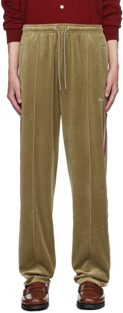 AFTER PRAY Khaki Velvet Track Pants Cover