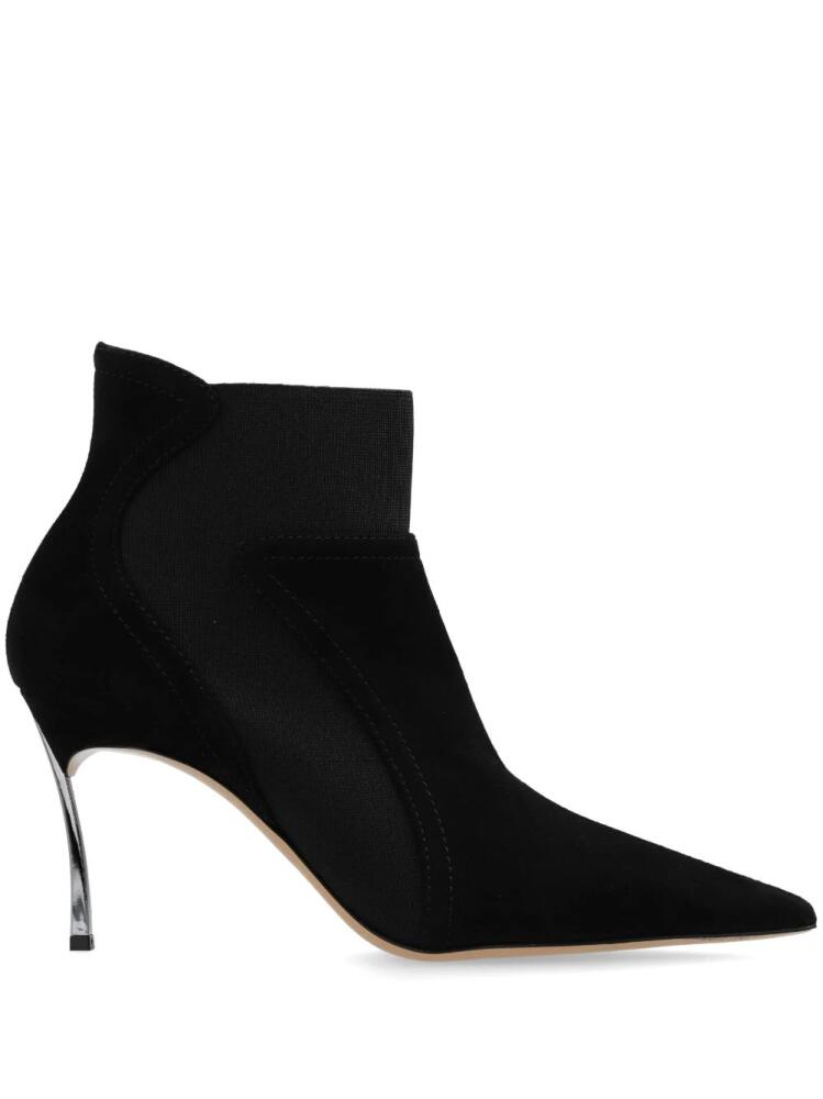 Casadei pointed-toe suede ankle boots - Black Cover