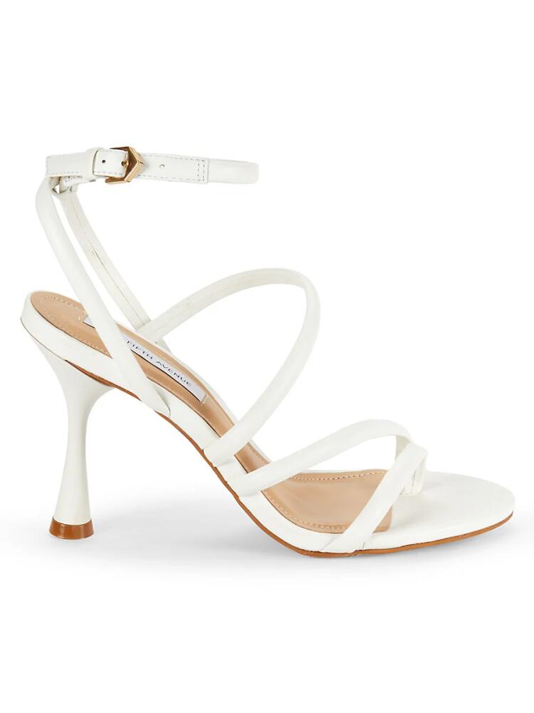 Saks Fifth Avenue Women's Strappy Leather Sandals - White Cover