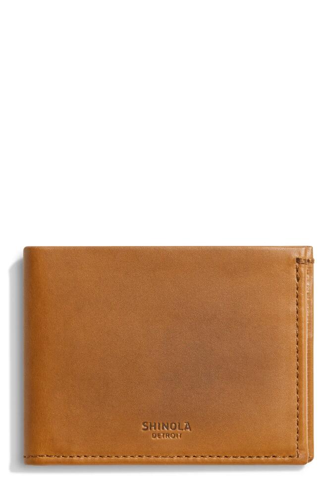 Shinola Slim Bifold Wallet in Tan Cover