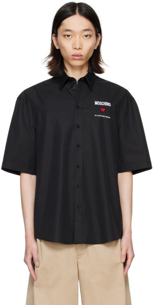 Moschino Black Embroidered Shirt Cover