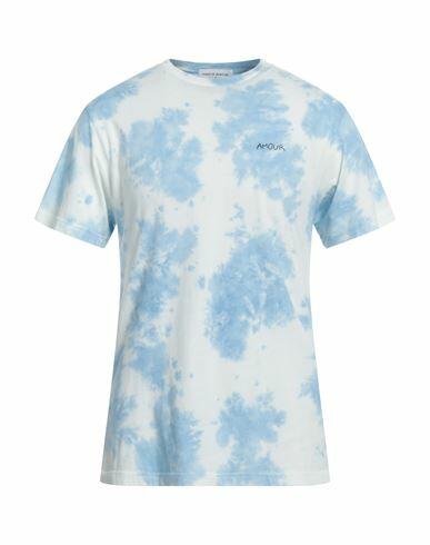 Maison Labiche Man T-shirt Sky blue Cotton Cover