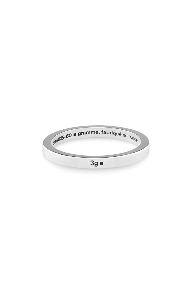 le gramme Men's 3G Sterling Silver Band Ring Cover