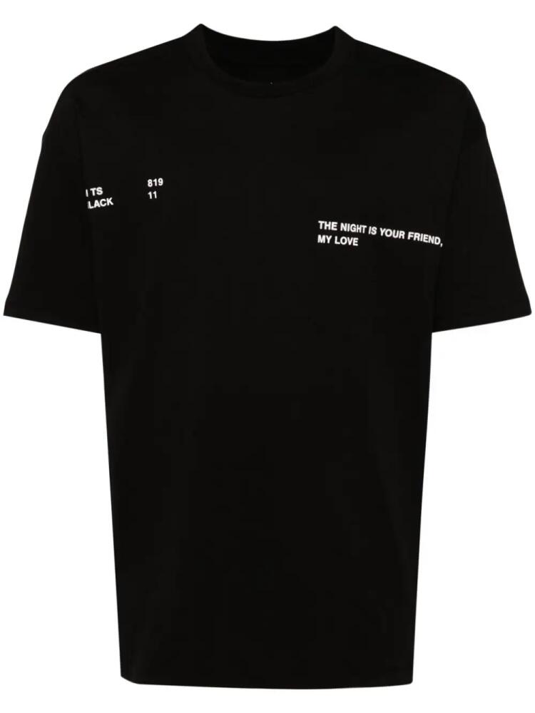 Thom Krom slogan-print T-shirt - Black Cover