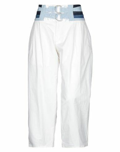 Haikure Woman Pants White Cotton, Elastane Cover