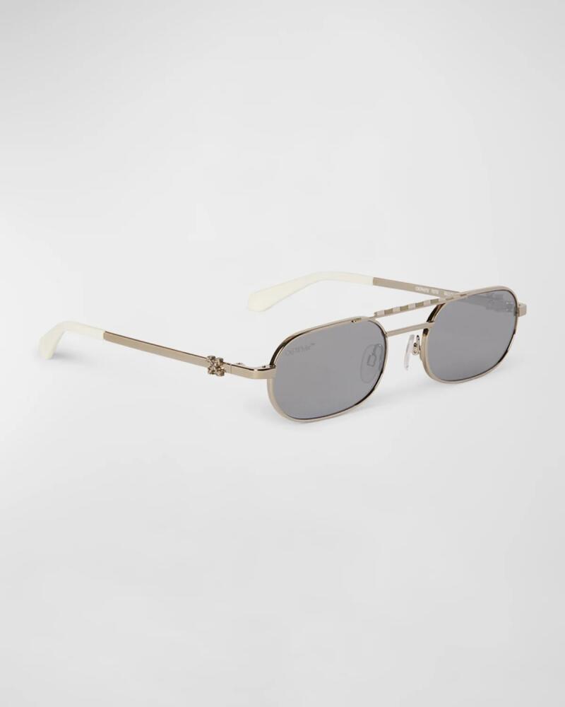 Off-White Men's Baltimore Oval Aviator Sunglasses Cover