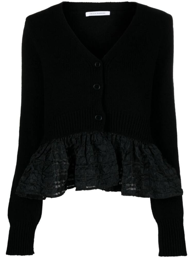 Cecilie Bahnsen Vision ruffle-trim cardigan - Black Cover