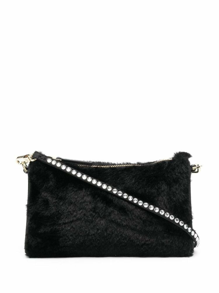 Manu Atelier faux-fur zipped bag - Black Cover