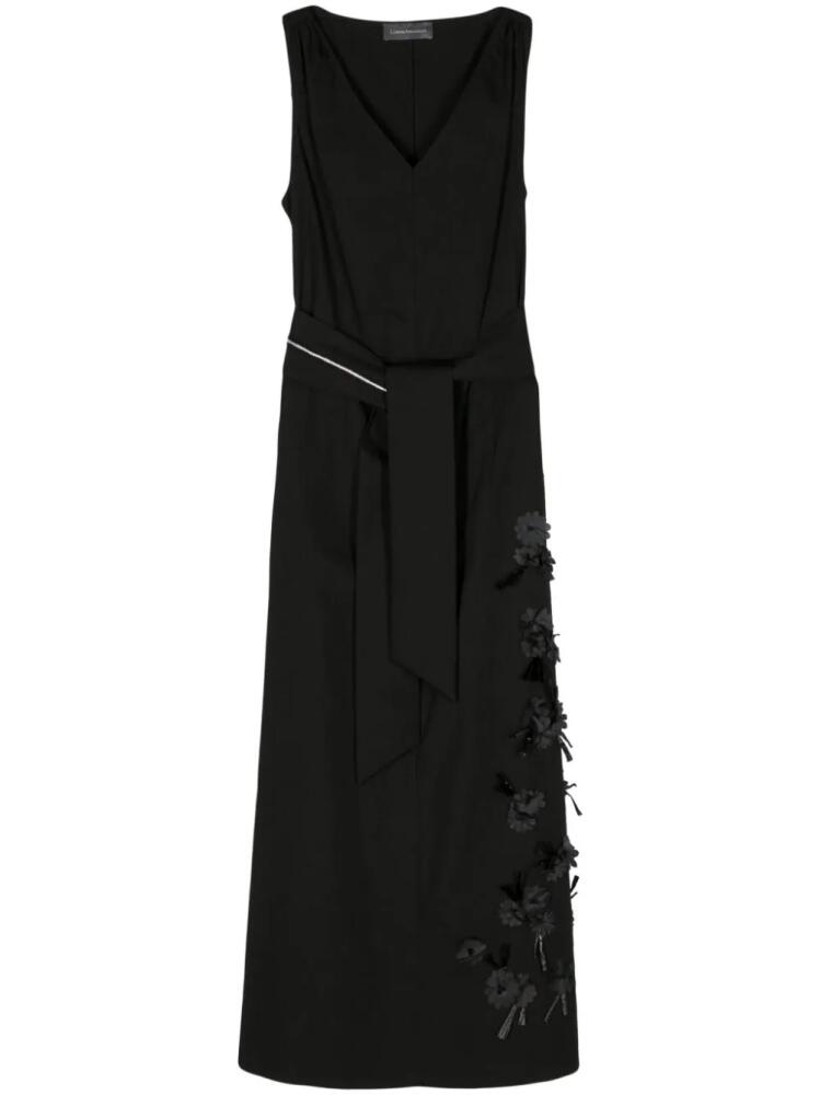 Lorena Antoniazzi belted cotton midi dress - Black Cover