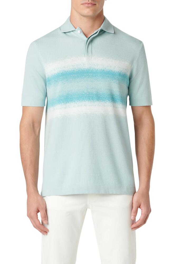 Bugatchi Cotton & Silk Polo in Seafoam Cover