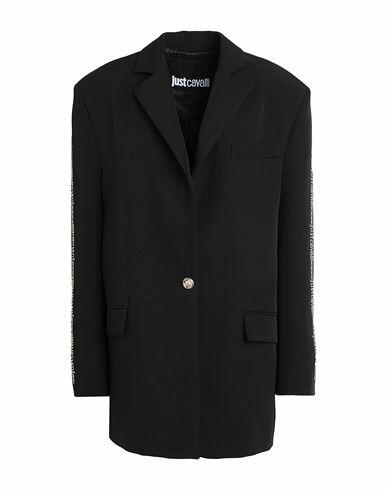 Just Cavalli Woman Blazer Black Polyester, Elastane Cover