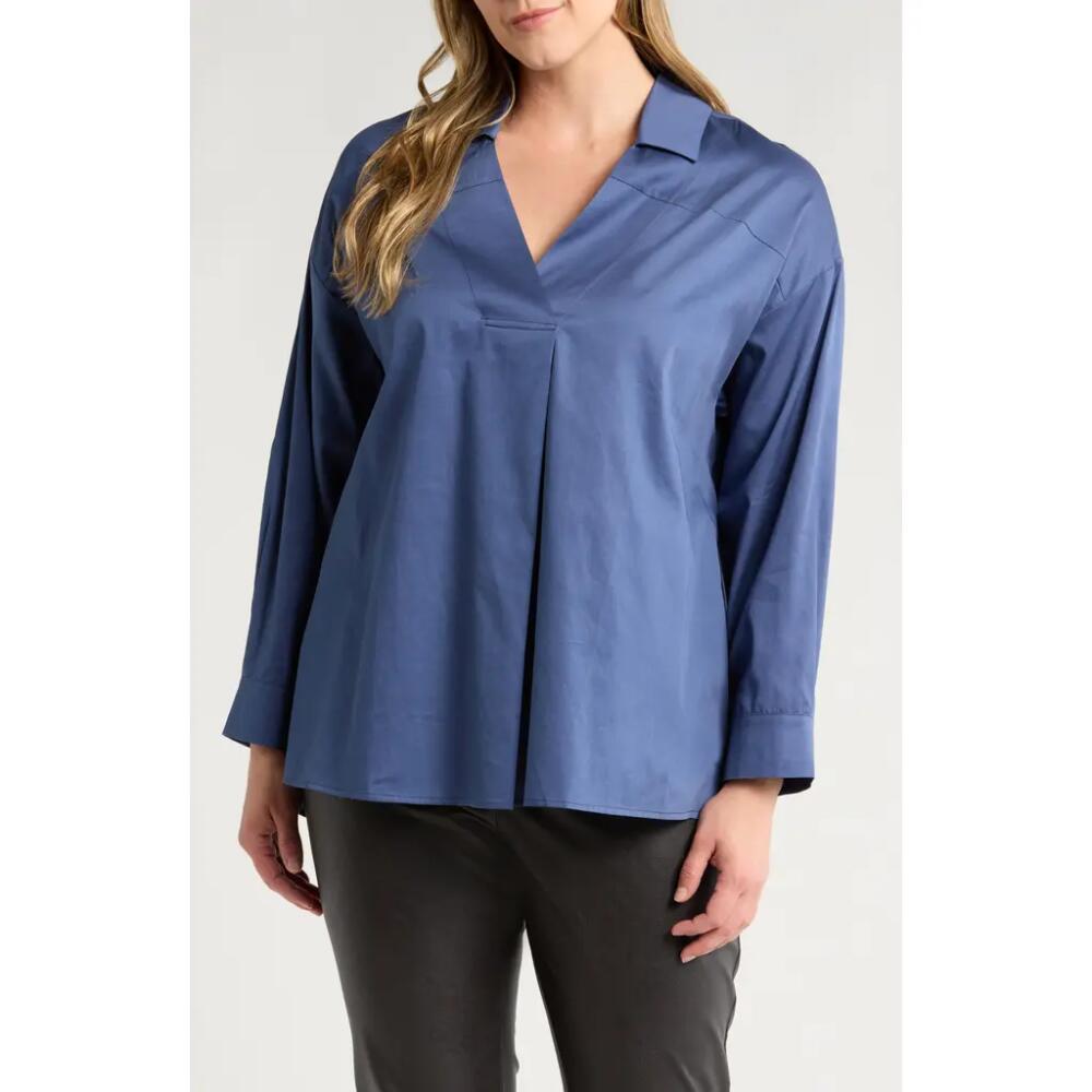 HARSHMAN Nyah Cotton Tunic Top in Indigo Blue Cover