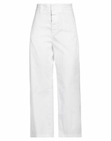 Department 5 Woman Pants Off white Cotton, Elastane Cover