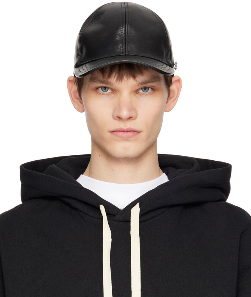 Jil Sander Black Calfskin Cap Cover