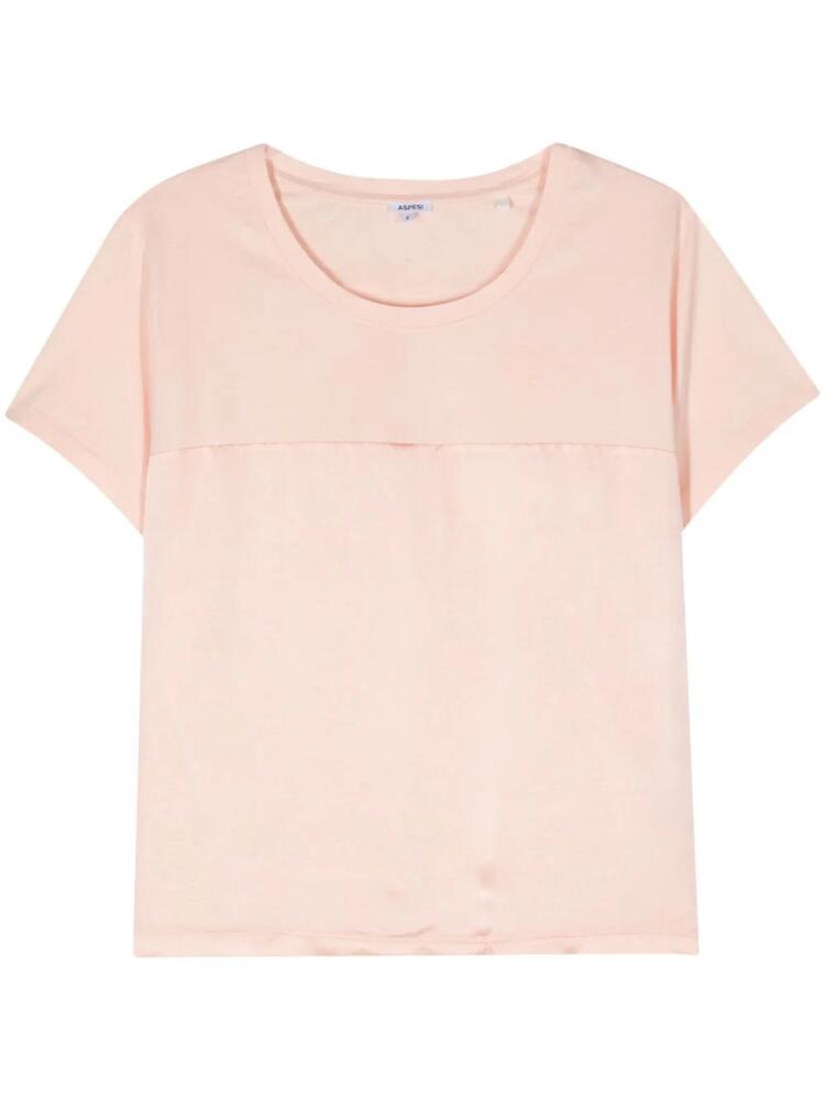 ASPESI panelled-design T-shirt - Pink Cover