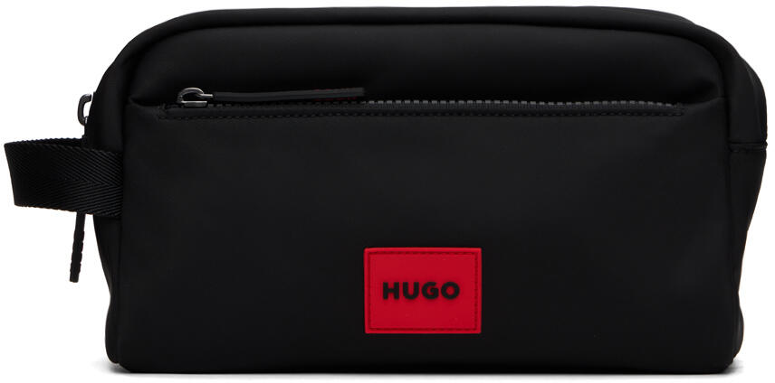 Hugo Black Logo Patch Vanity Pouch Cover