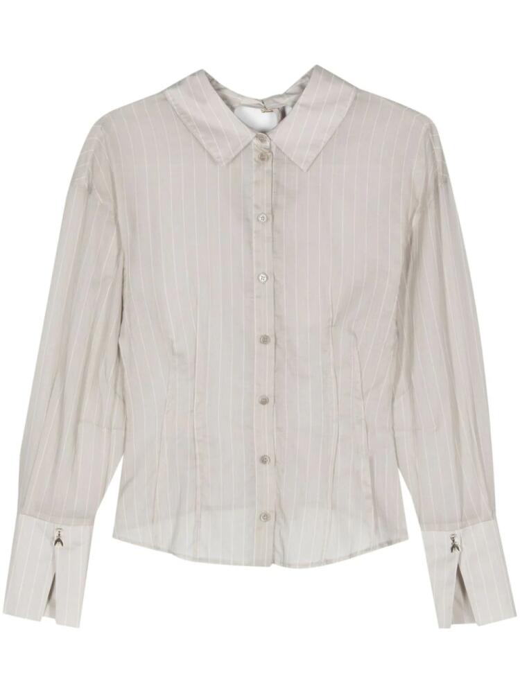 Patrizia Pepe pinstriped cotton shirt - Grey Cover