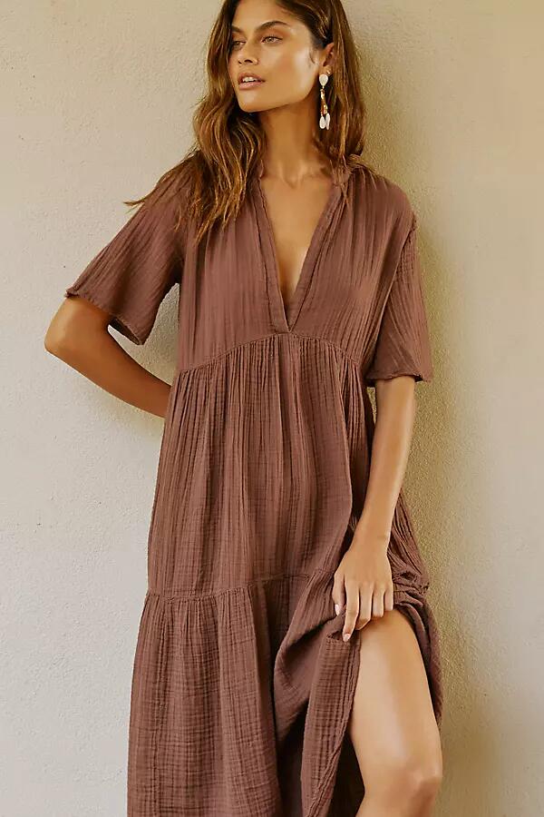 By Anthropologie The Kallie Flowy Maxi Dress Cover