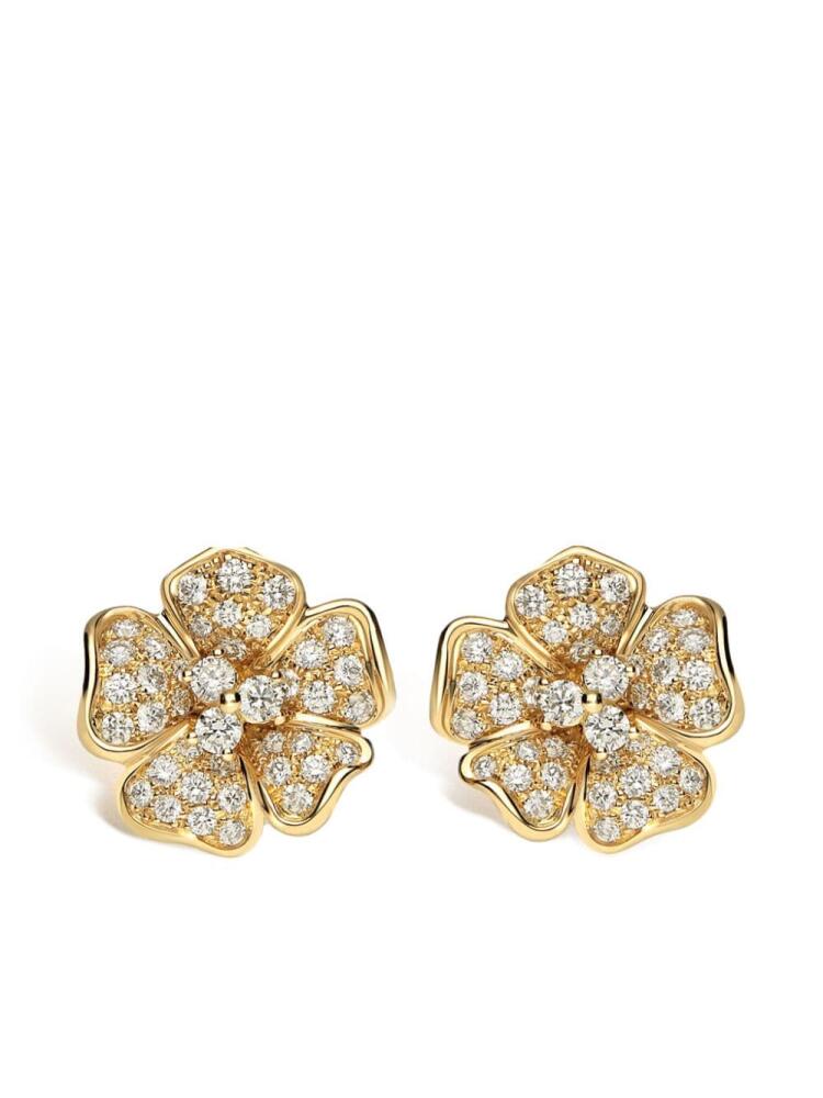 LEO PIZZO 18kt yellow gold Flora diamond earrings Cover