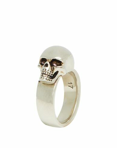 Alexander Mcqueen Man Ring Silver Metal Cover