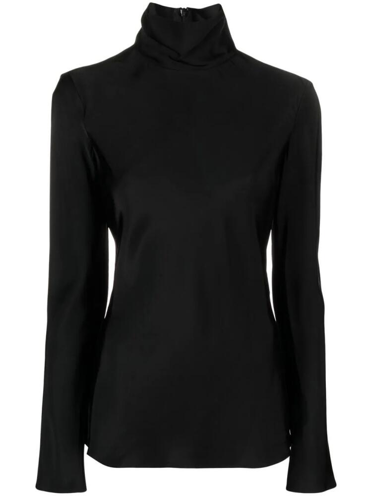 Jil Sander rollneck long-sleeve blouse - Black Cover