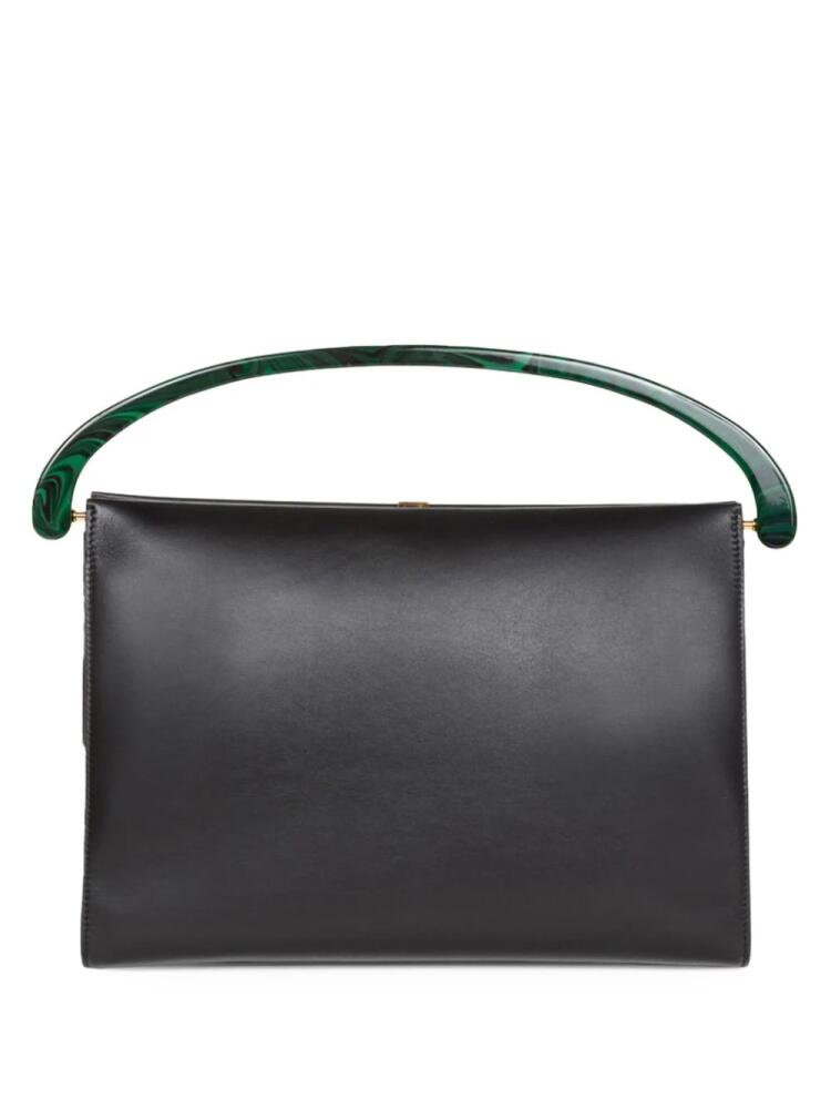 DRIES VAN NOTEN resin-handle leather tote bag - Black Cover