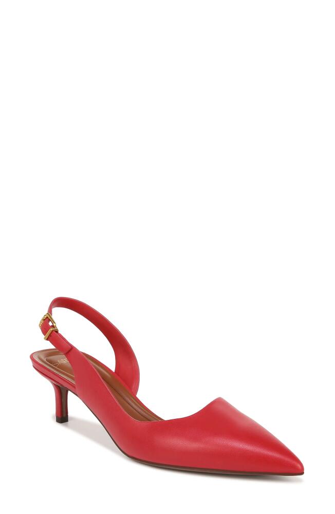 SARTO by Franco Sarto Kimberly Half d'Orsay Pointed Toe Kitten Heel Pump in Red Cover