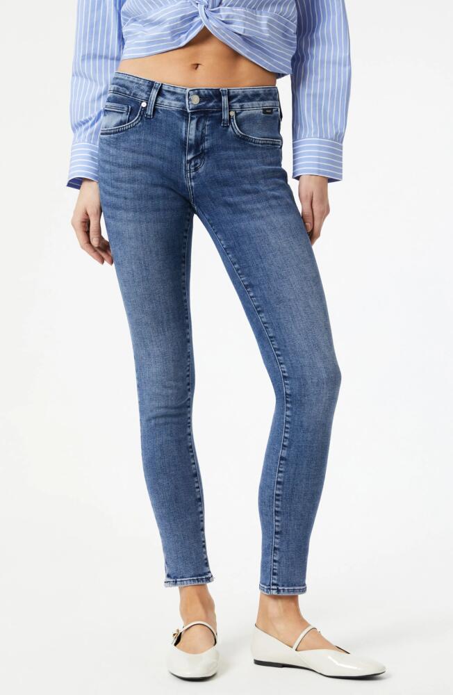 Mavi Jeans Alexa Supersoft Skinny Jeans in Mid Feather Blue Cover