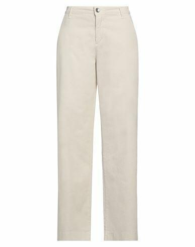 Take-two Woman Pants Ivory Cotton, Elastane Cover