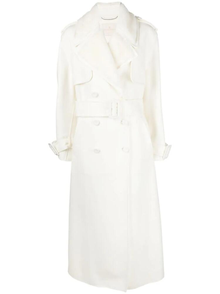 Ermanno Scervino double-breasted virgin wool trench coat - White Cover