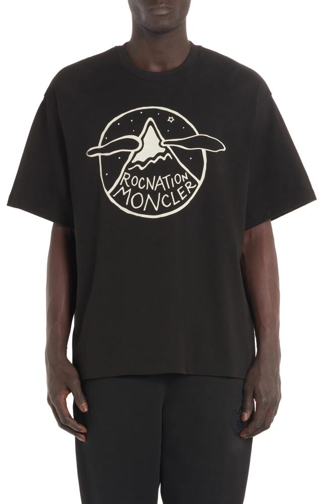 Moncler Genius x Roc Nation Cotton Graphic T-Shirt in Black Cover