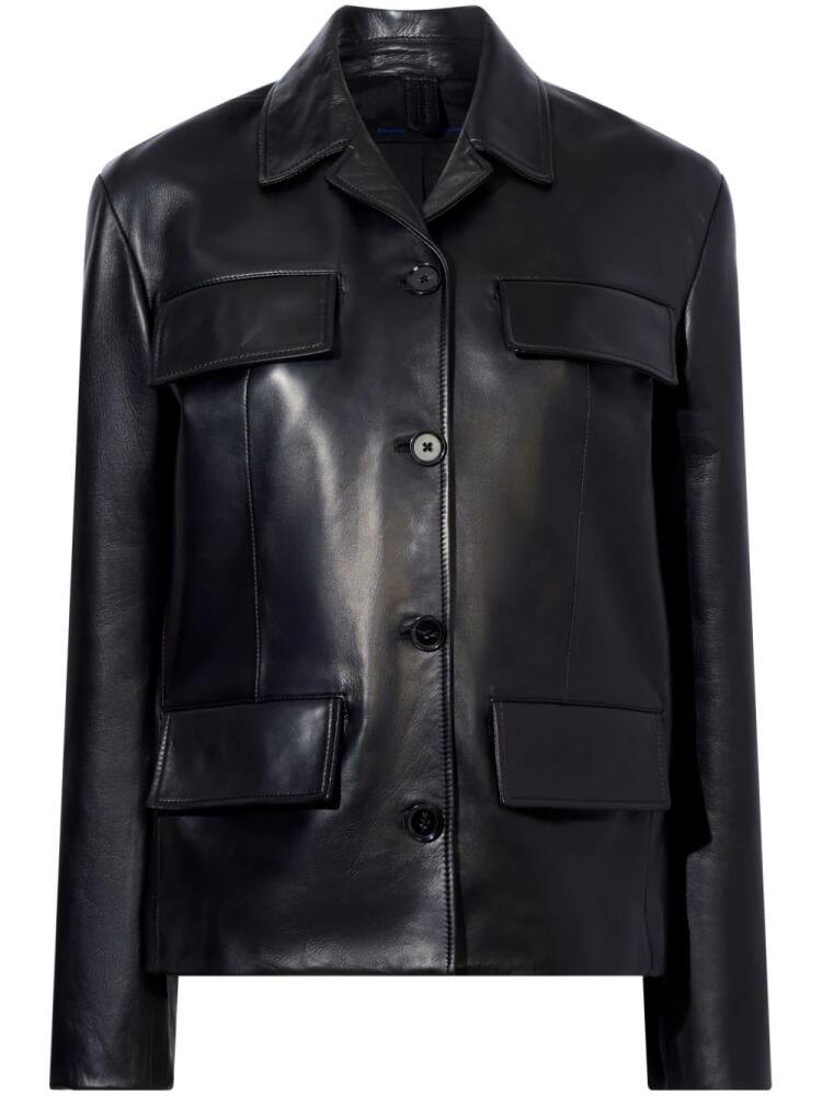 Proenza Schouler Roos button-up leather jacket - Black Cover