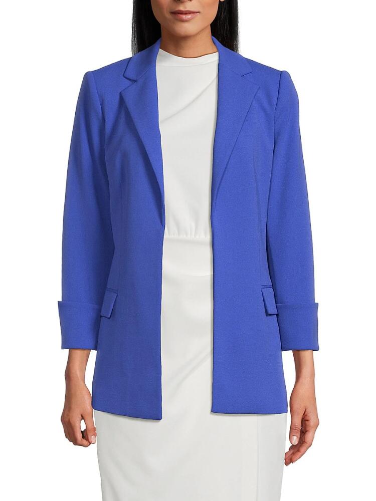 Calvin Klein Women's Open Front Blazer - Blue Cover